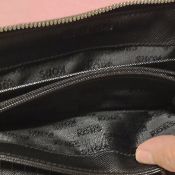 Michael Kors Black Textured Clutch. Shoes Very Little Wear - Picture 7 of 9